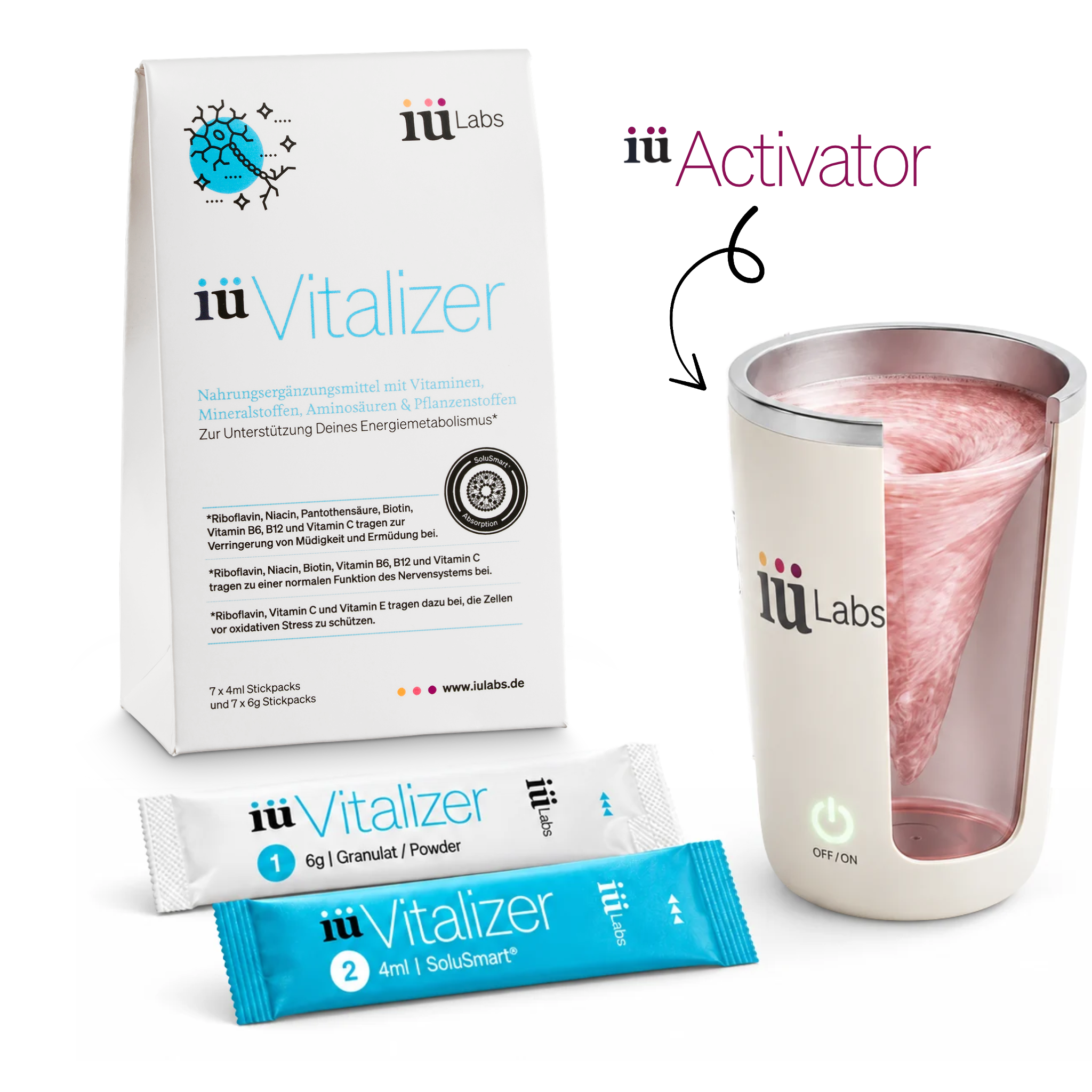 iüLabs Deutschland Energie- & Fokus-Supplement iüVitalizer Starterset